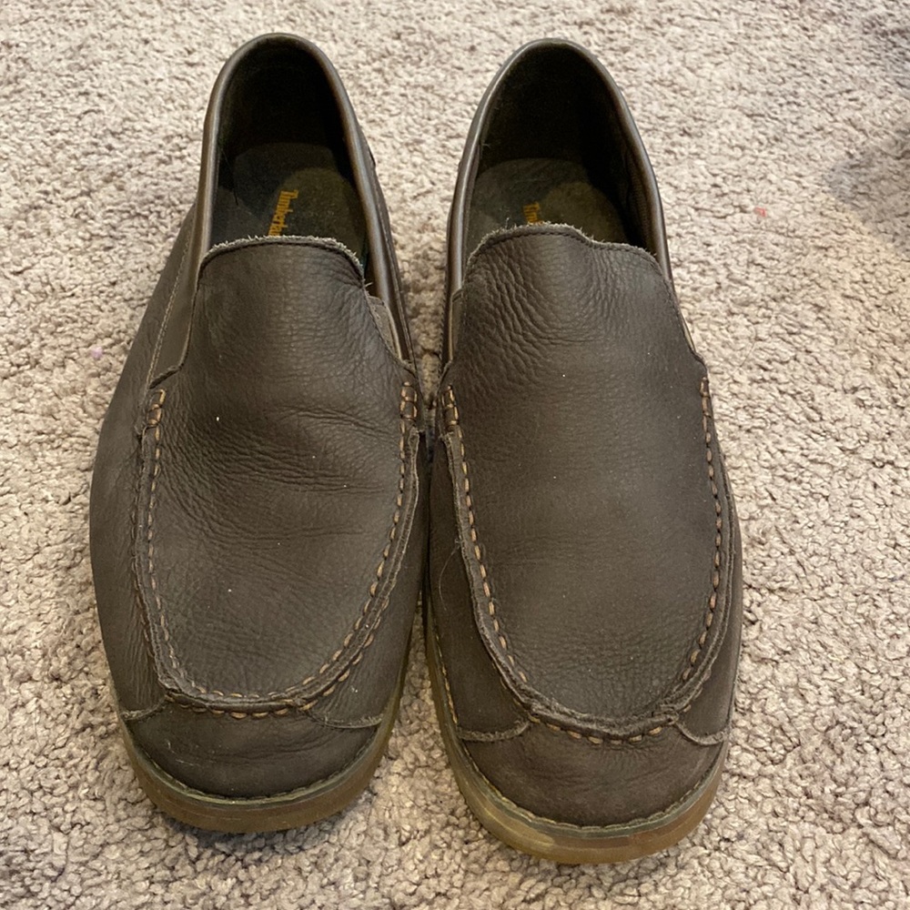 Timberland Dark Brown Leather Loafers